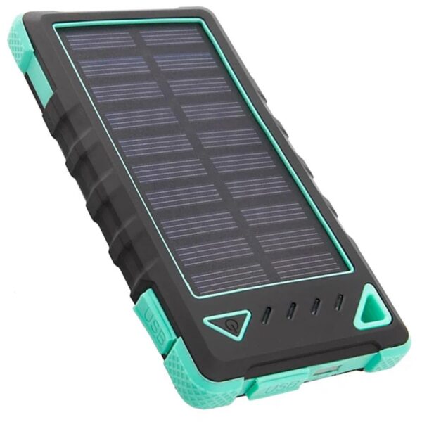 Maze Exclusive 8,000mAh High-Speed 2-Port Solar Power Bank / Turquoise