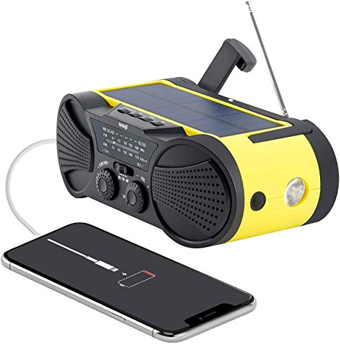 Emergency Weather Radio 4000mAh Solar or Battery Powered