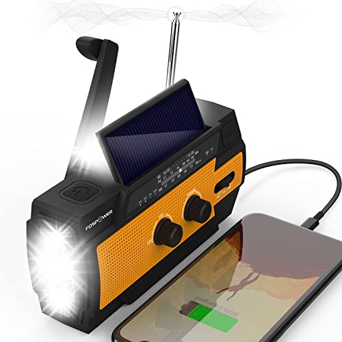 FosPower 4000mAh NOAA Emergency Solar Radio