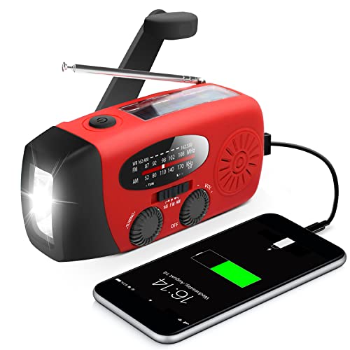 RunningSnail Emergency Hand Crank Radio with Solar