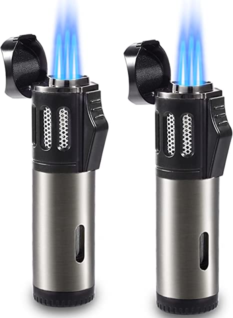 Urgrette 2 Pack Torch Lighter Triple 3 Jet Flame