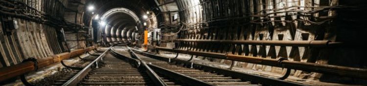 Underground Train Tunnel and Tracks