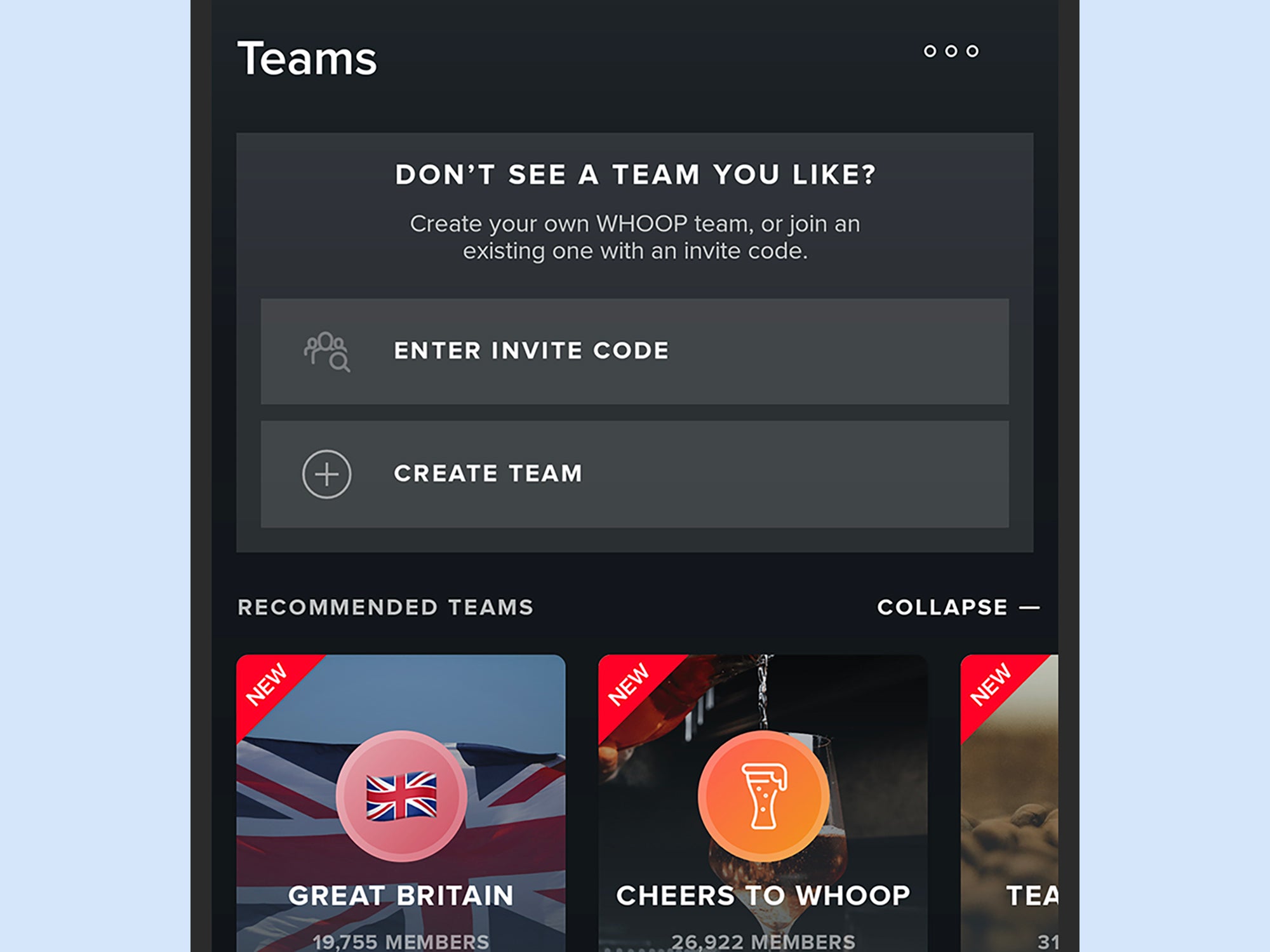 Whoop's community teams promise to help you get the most out of your workout. 