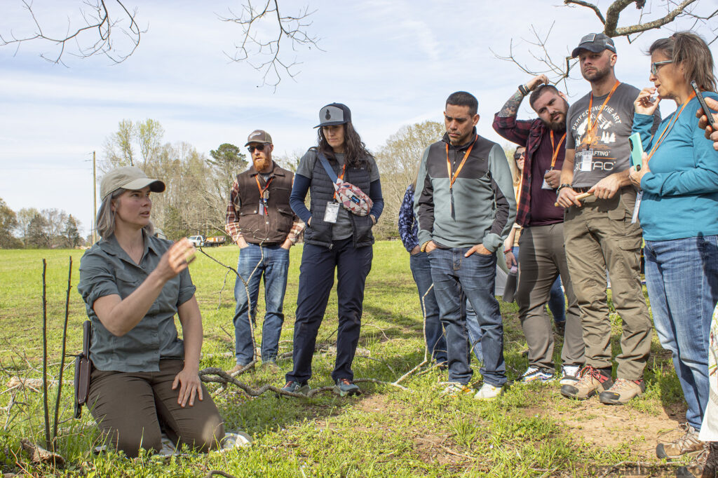 Carleigh Fairchild Teaching students about wild edibles