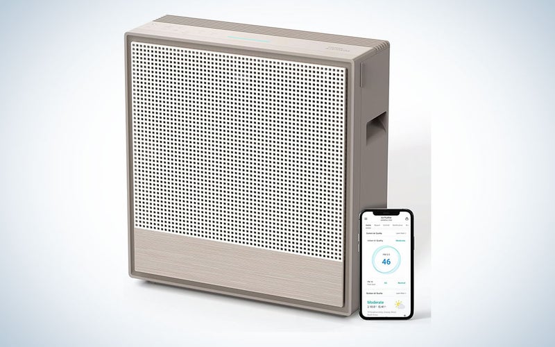 A Coway Airmega 250S air purifier on a plain background