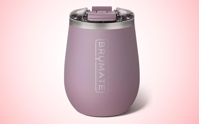 Brumate wine tumbler in purple on a plain background