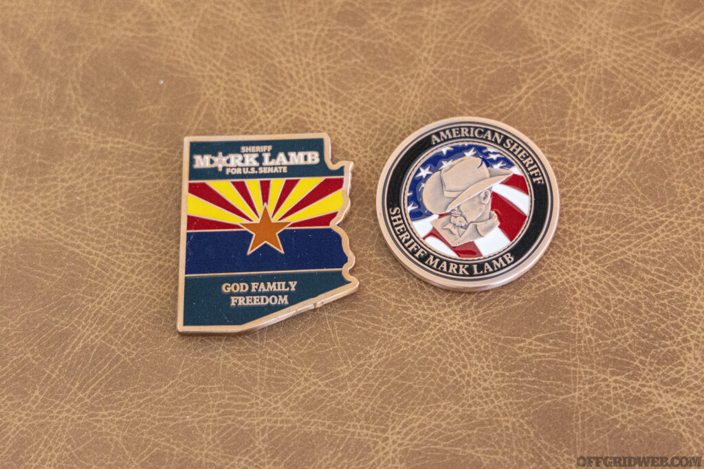 Photo of two challenge coins.